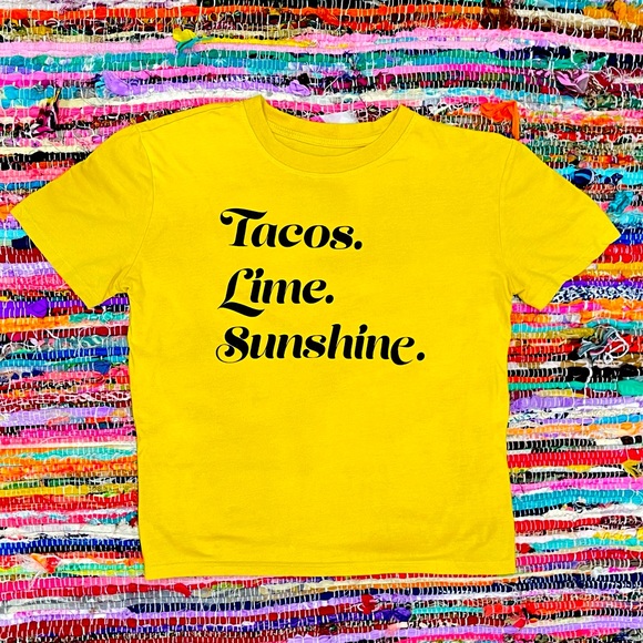 Revolutions 33 Tacos. Lime. Sunshine. Tee size Small - Picture 1 of 6